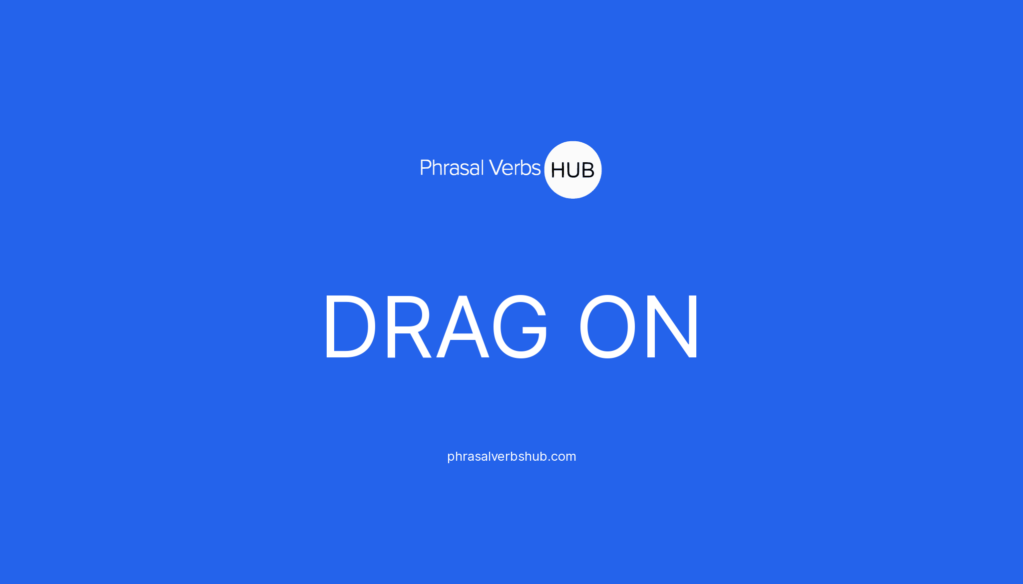 Is Drag A Verb